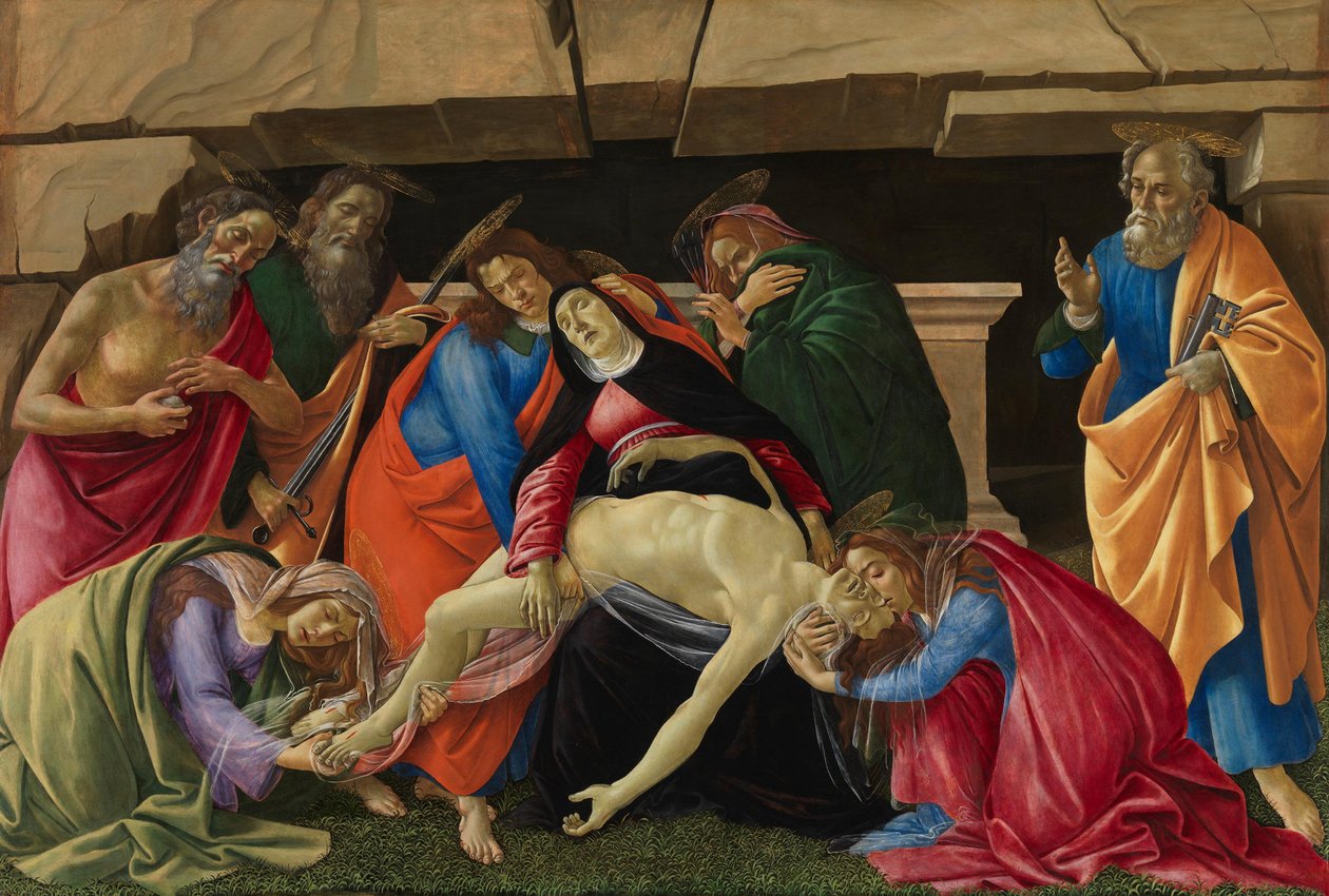 Sorgesång över den döde Kristus av Sandro Botticelli