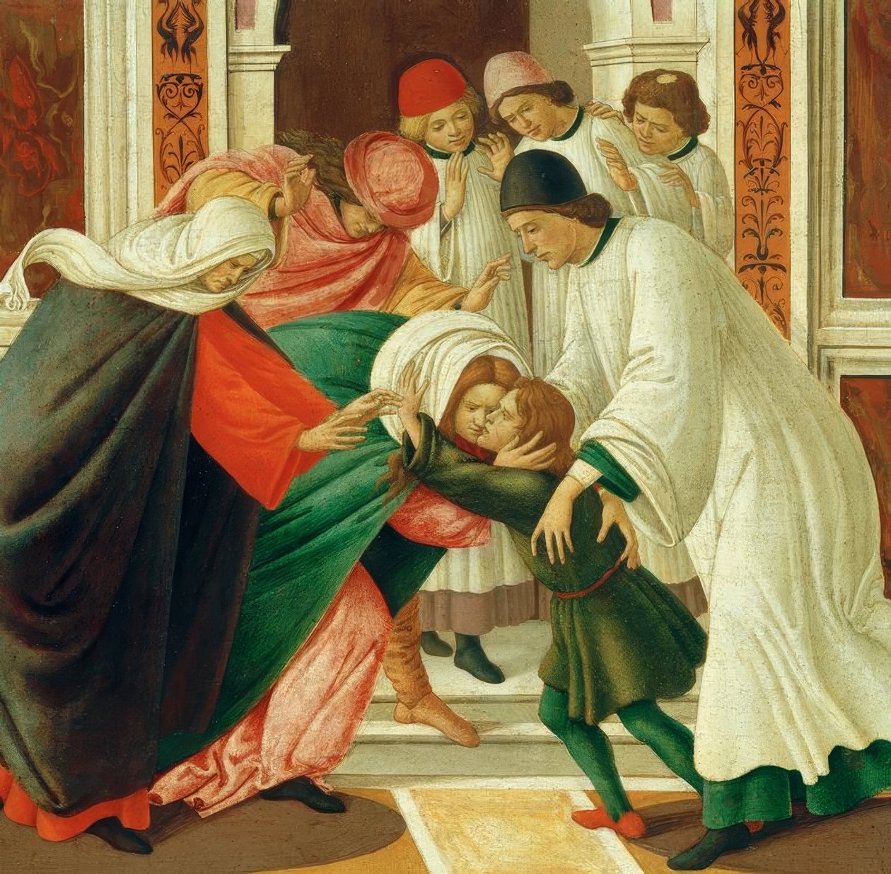 Lev och. Mirakel d. St. Zenobius (uppväcker de döda) av Sandro Botticelli
