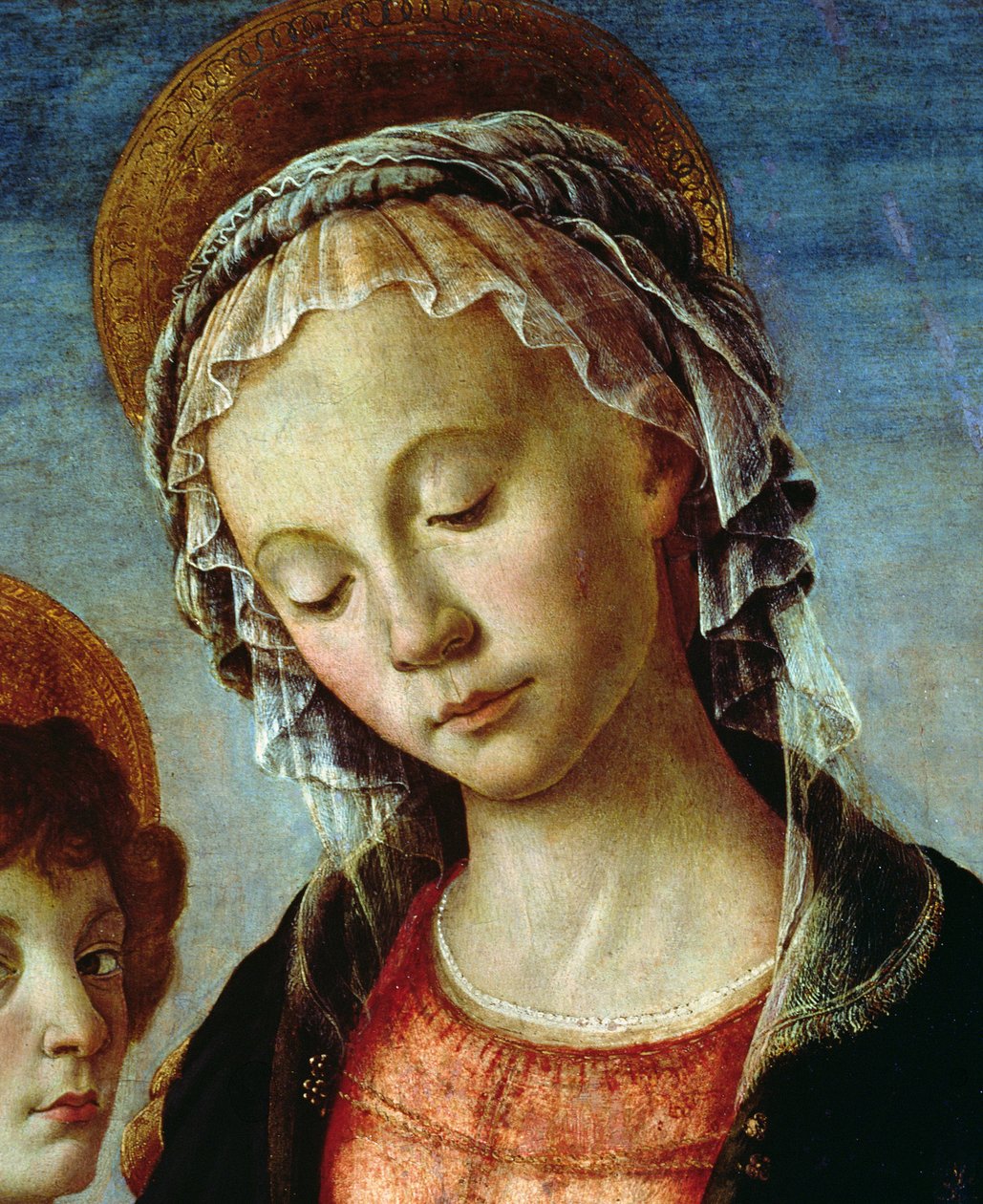 Madonna och barn-detalj av 44356 av Sandro Botticelli