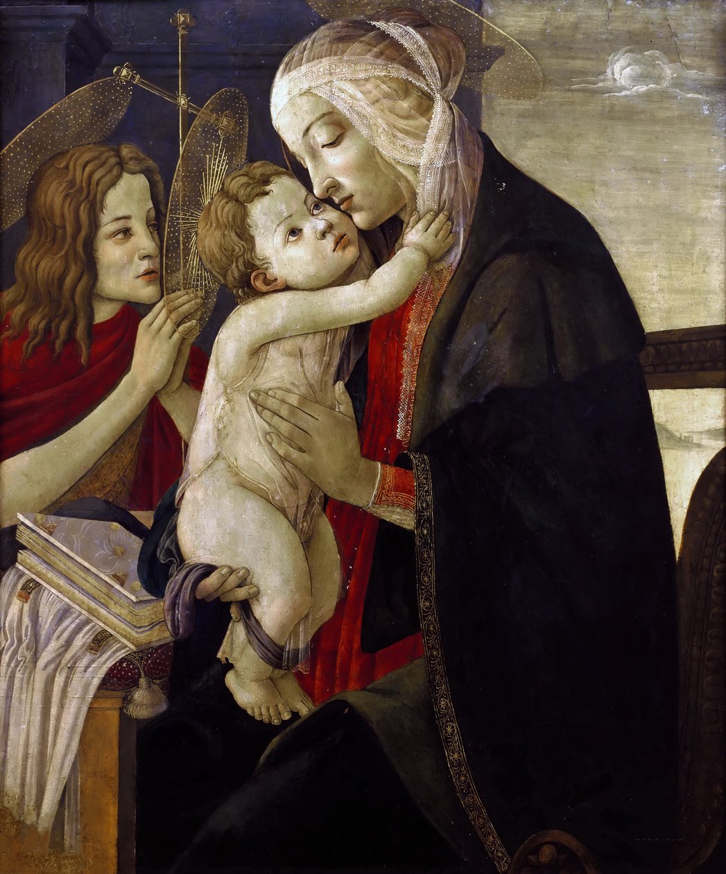 Madonna och barn med spädbarnet Saint John, ca 1485-1490. av Sandro Botticelli