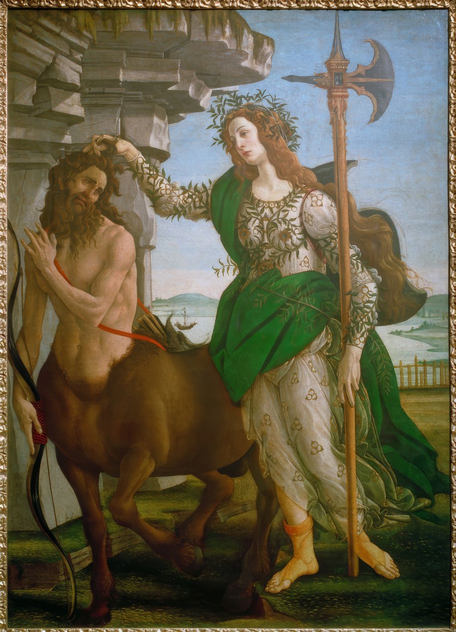 Minerva och Kentaur av Sandro Botticelli