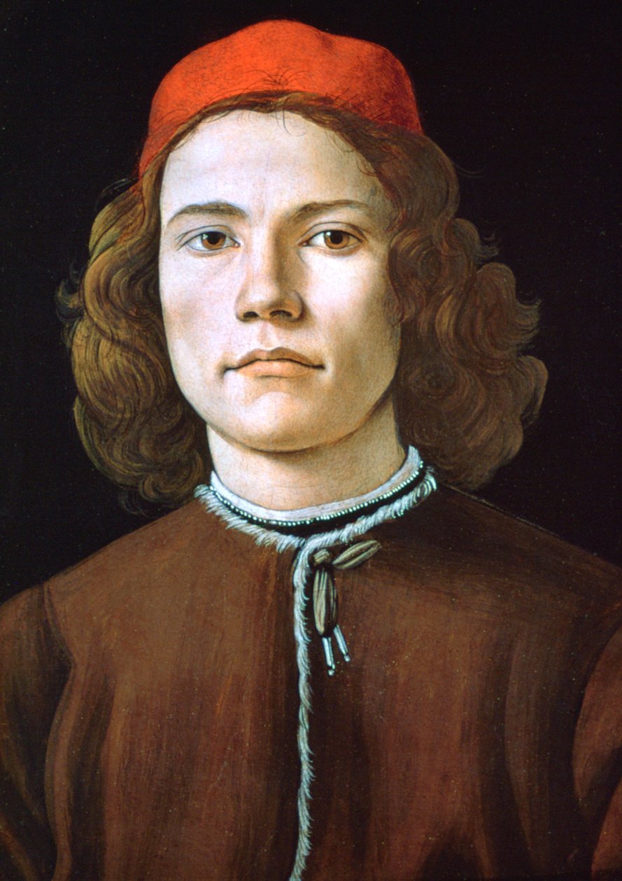 Porträtt av en ung man, c1480-1485 av Sandro Botticelli