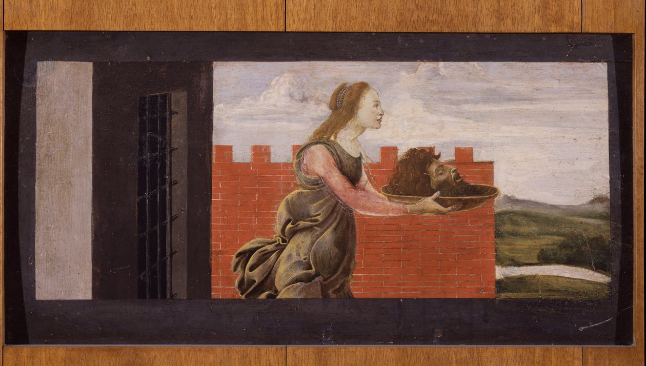 Salome med Johannes Döparens huvud (tempera på panel) av Sandro Botticelli