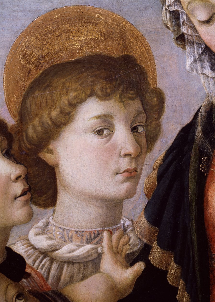 Johannes från Jungfrun och barnet (tempera på trä) av Sandro Botticelli