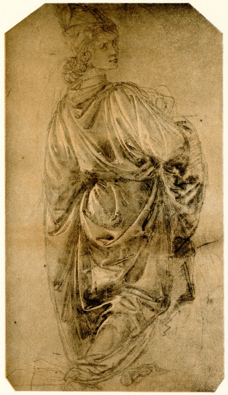 Studie av en ung man av Sandro Botticelli