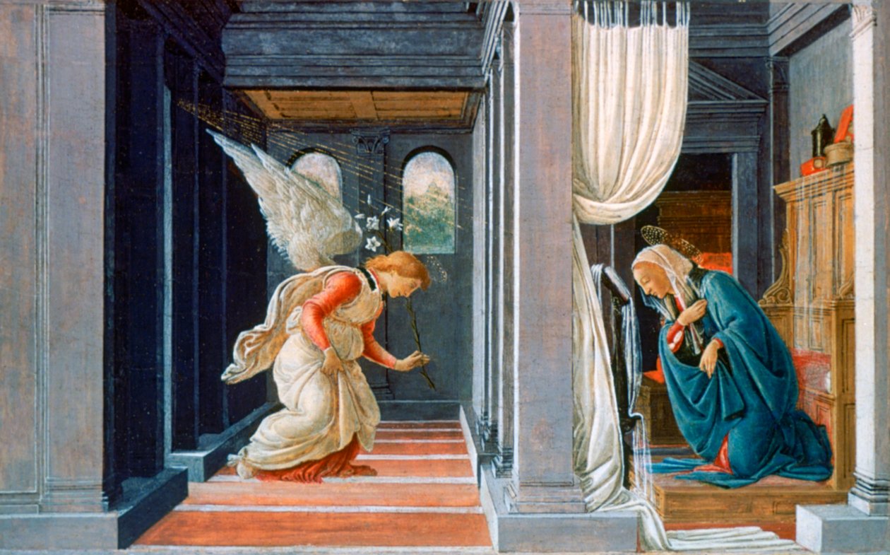 Bebådelsen, c1485 av Sandro Botticelli