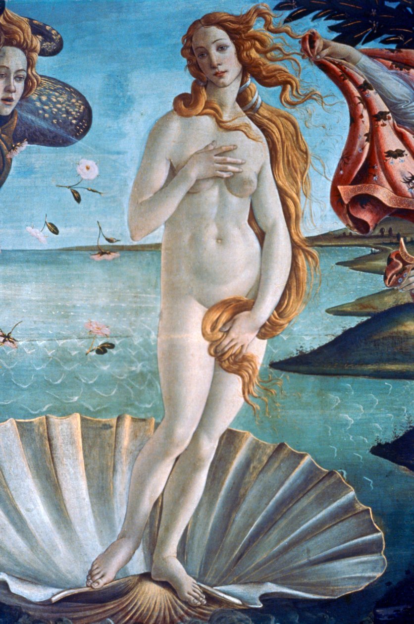 Detalj om Venus födelse, c1485 av Sandro Botticelli