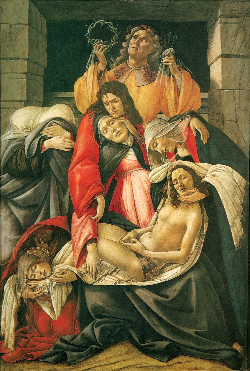 Klagovisan över den döde Kristus av Sandro Botticelli