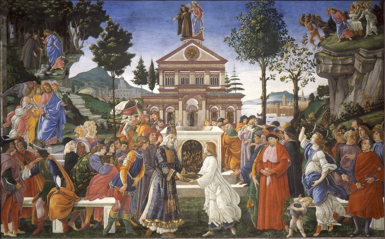 Kristi frestelse, 1481-1482 av Sandro Botticelli