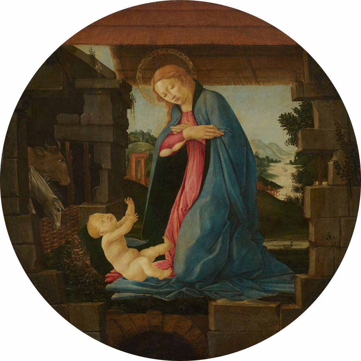 Jungfru Maria som tillber barnet av Sandro Botticelli
