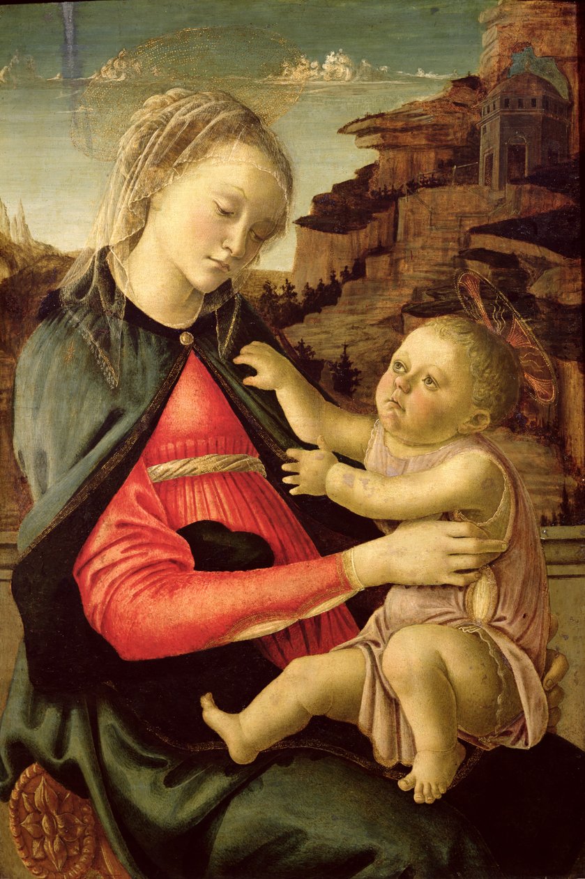 Jungfrun och barnet (Madonna av Guidi da Faenza) c.1465-70 av Sandro Botticelli