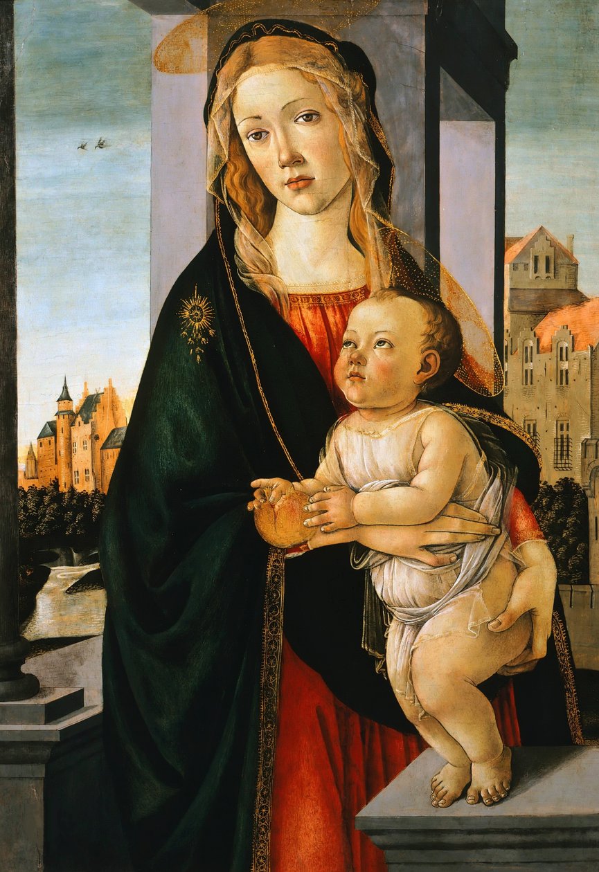 Jungfrun och barnet, ca. 1480. av Sandro Botticelli