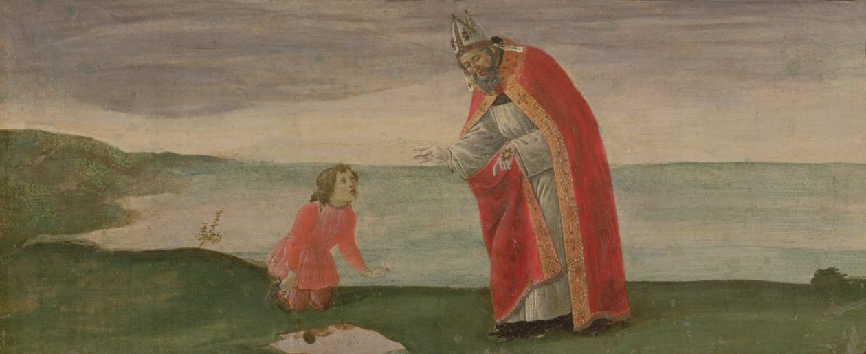 The Vision of St. Augustine från St. Barnabas altartavla, ca 1488 (tempera på panel) av Sandro Botticelli