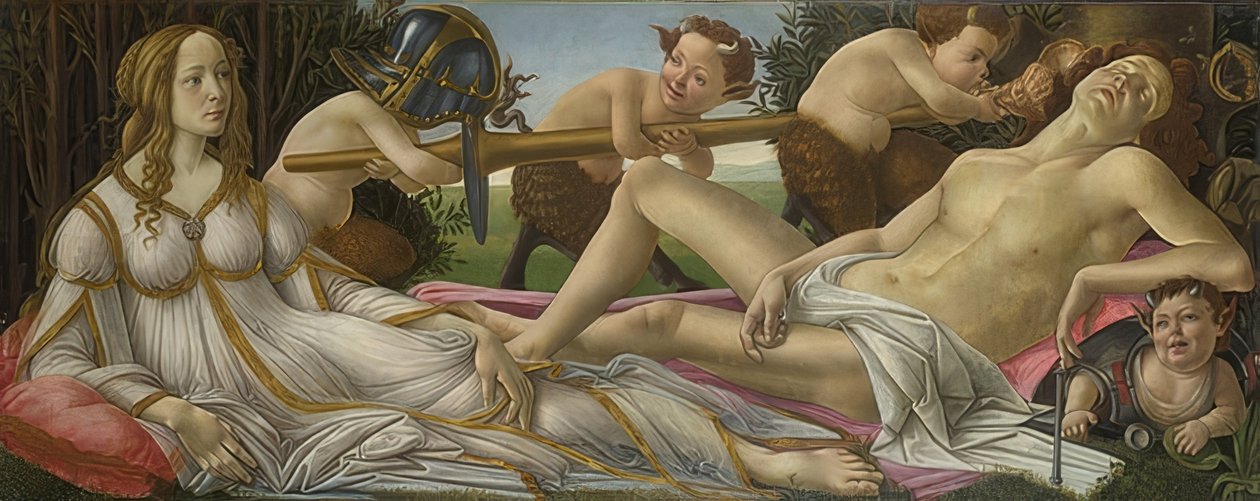 Venus och Mars. Omkring 1485 av Sandro Botticelli