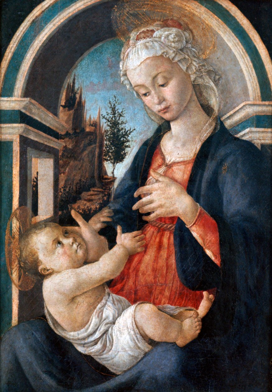 Jungfru och barn, c1444-1510 av Sandro Botticelli