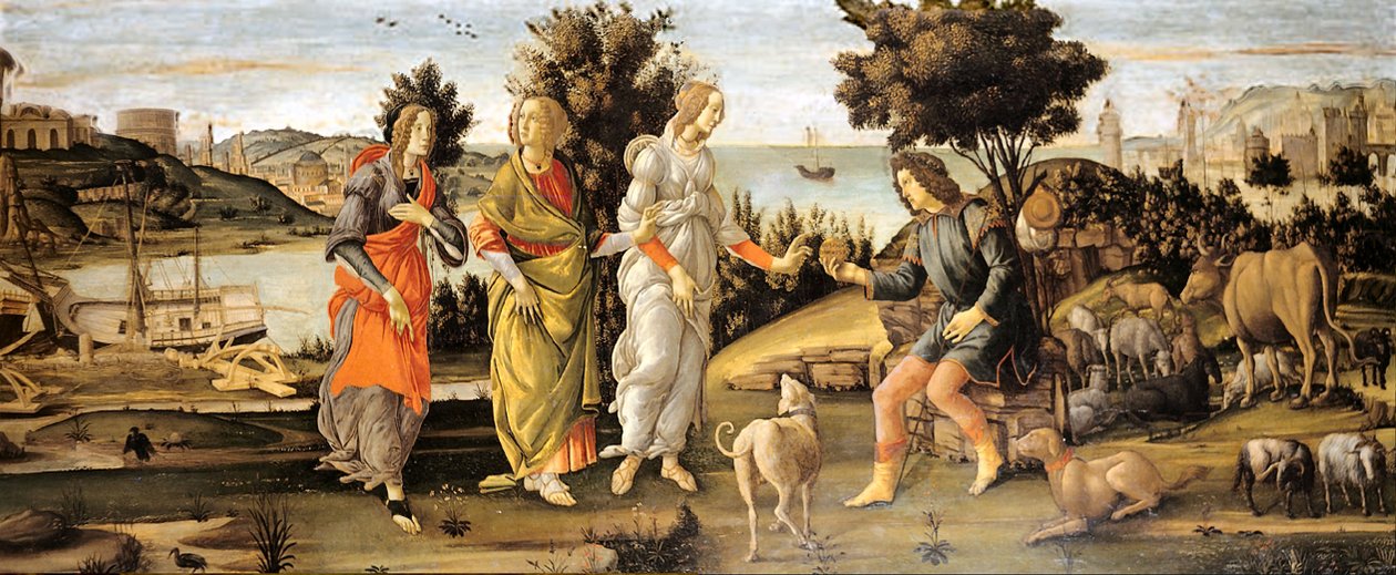 Dom över Paris av Sandro Botticelli and workshop