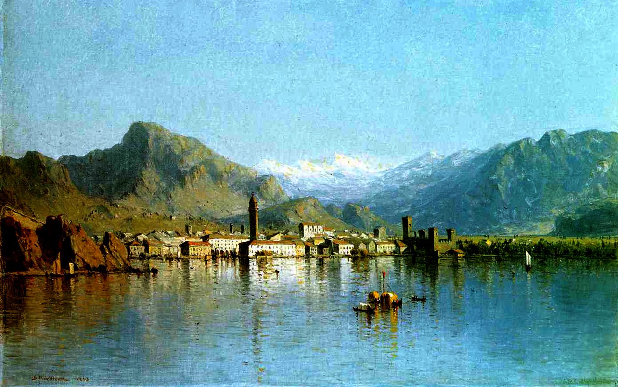 Gardasjön, Italien, 1863 av Sanford Robinson Gifford