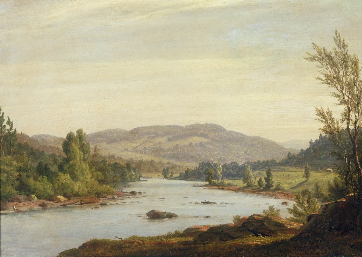 Landskap med flod (scen i norra New York), 1849 av Sanford Robinson Gifford