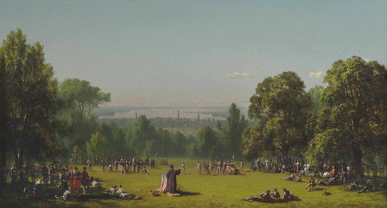Sunday morning in the camp of the Seventh Regiment av Sanford Robinson Gifford