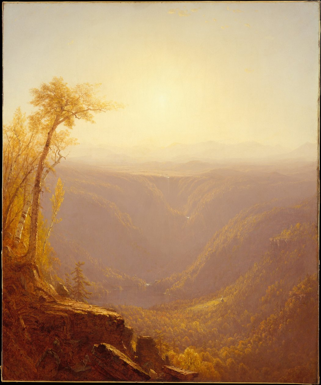 En ravin i bergen (Kauterskill Clove) av Sanford Robinson Gifford