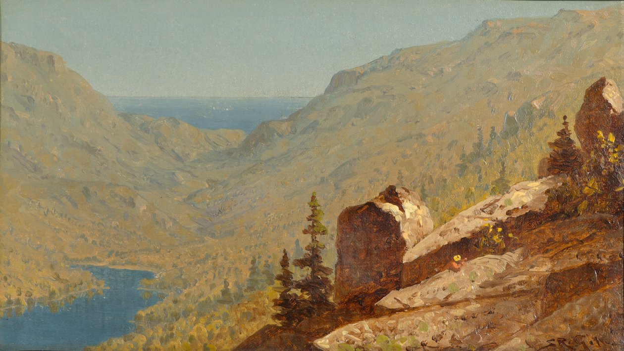 En skiss på Mount Desert, Maine av Sanford Robinson Gifford