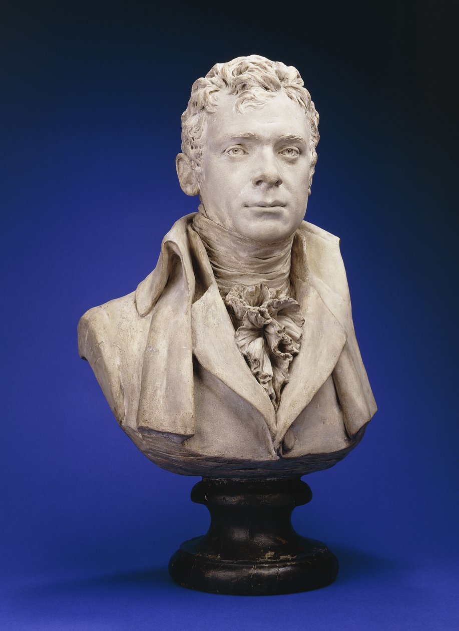Byst av Robert Fulton (målad gips) av Sanford Robinson Gifford