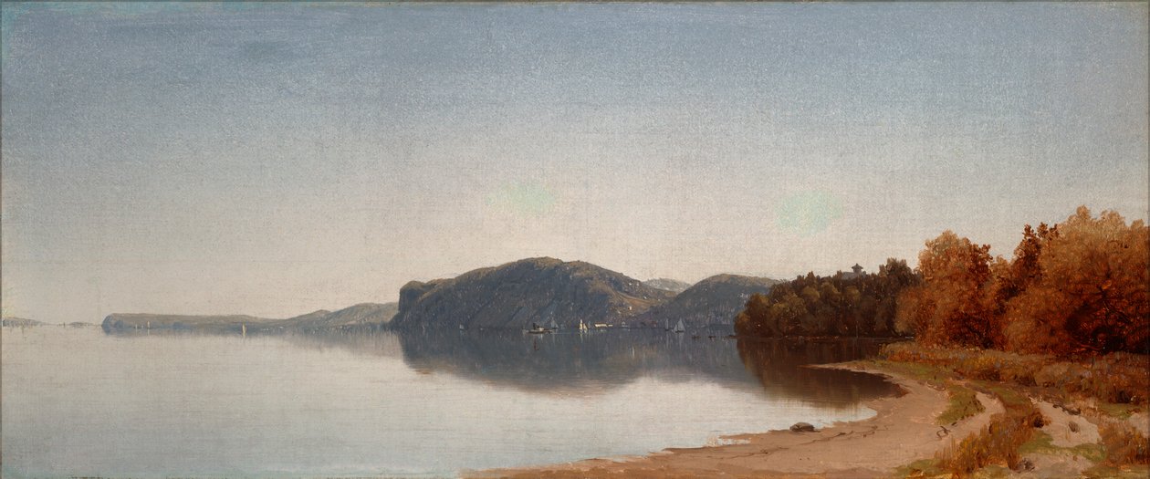 Hook Mountain, nära Nyack, på Hudson av Sanford Robinson Gifford