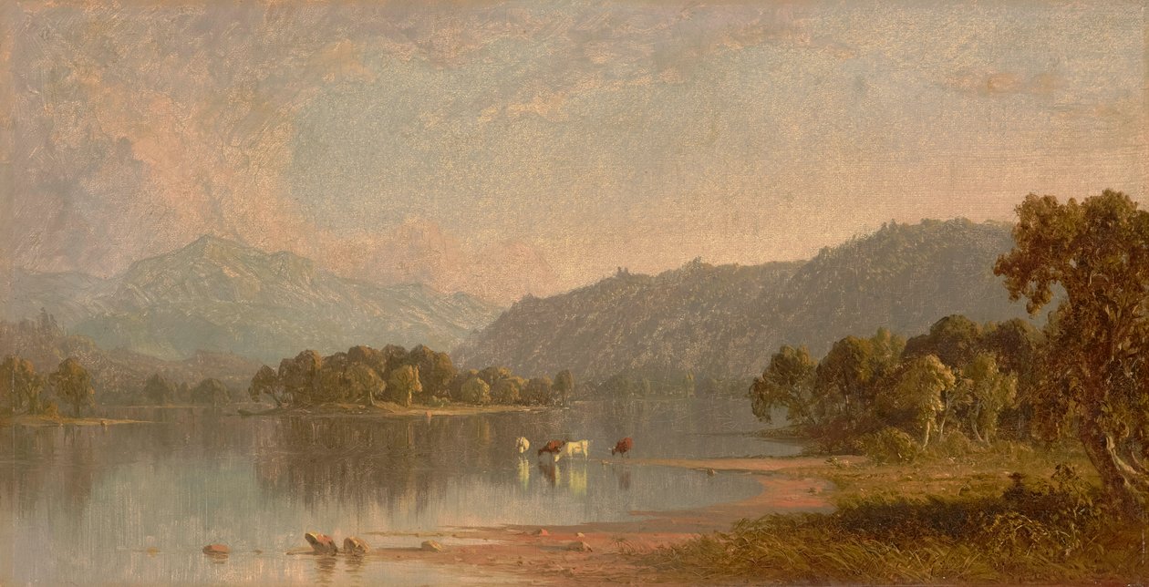Mount Washington från Saco River 1858 (olja på duk) av Sanford Robinson Gifford