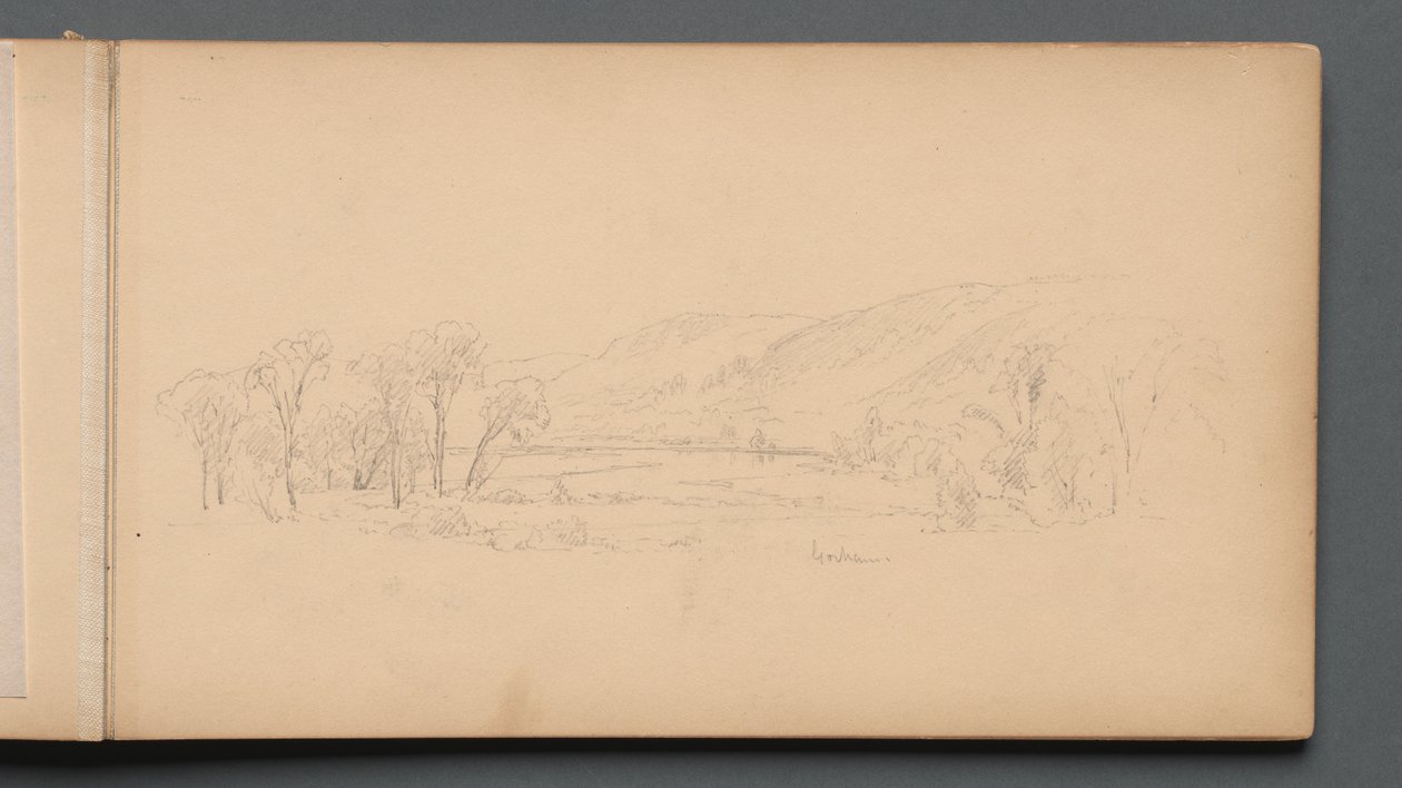 Skissbok, sida 06: Gorham Maine, 1859. av Sanford Robinson Gifford