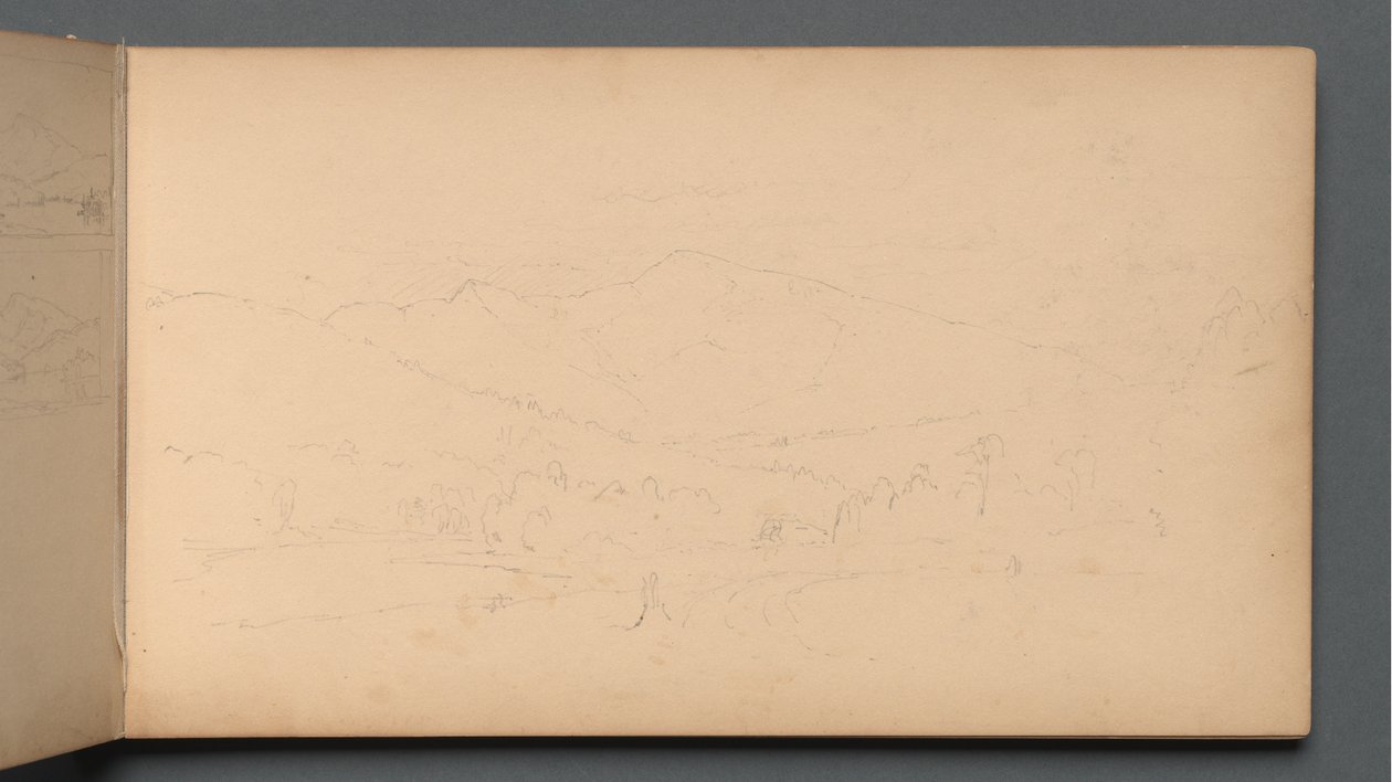 Skissbok, sida 10: Carter Mountian, 1859. av Sanford Robinson Gifford