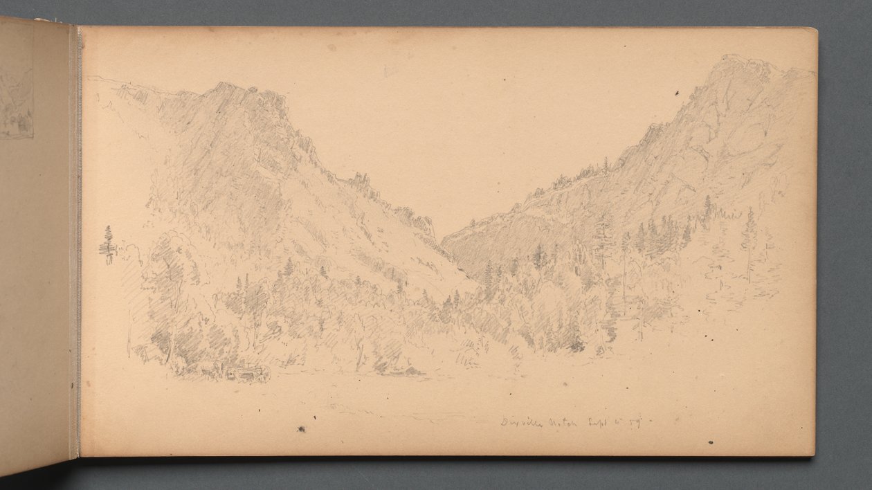 Skissbok, sidan 18: Dixville Notch, 4 september, 89, 1859. av Sanford Robinson Gifford