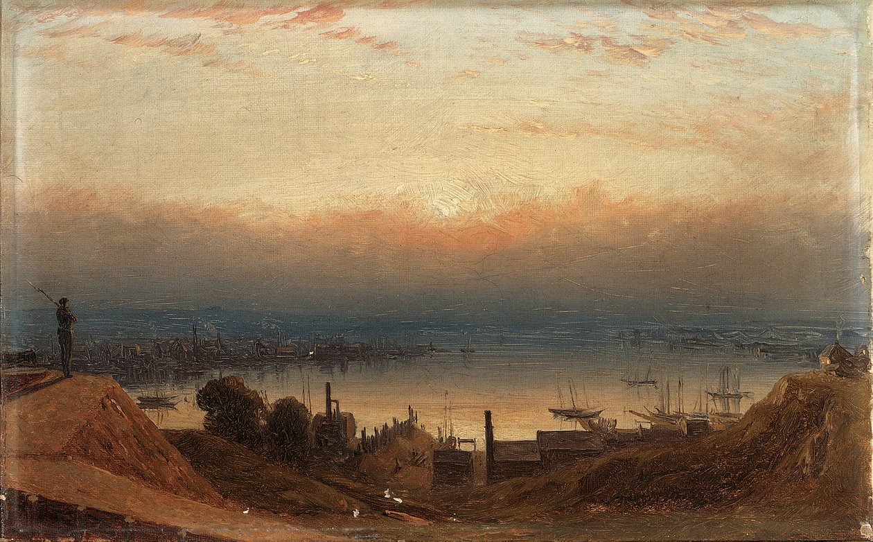 The Basin of the Patapsco från Federal Hill, Baltimore av Sanford Robinson Gifford