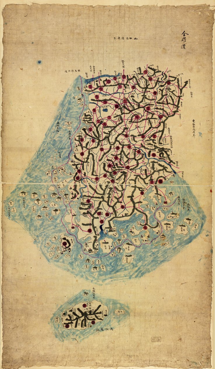 Chosŏn chido LOC 83675009-3 av Sang Gi Chŏng