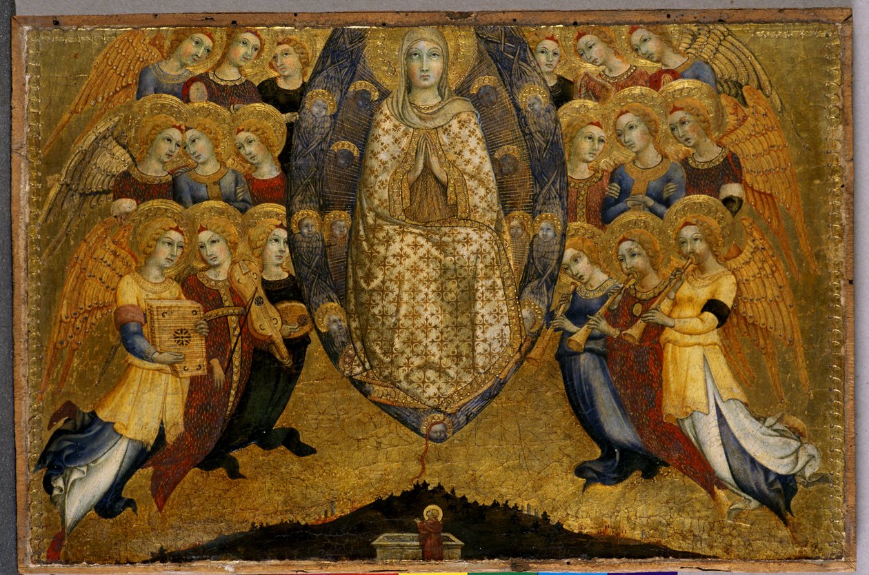 The Ascension of the Virgin, c.1449 (tempera på trä) av Sano di Pietro