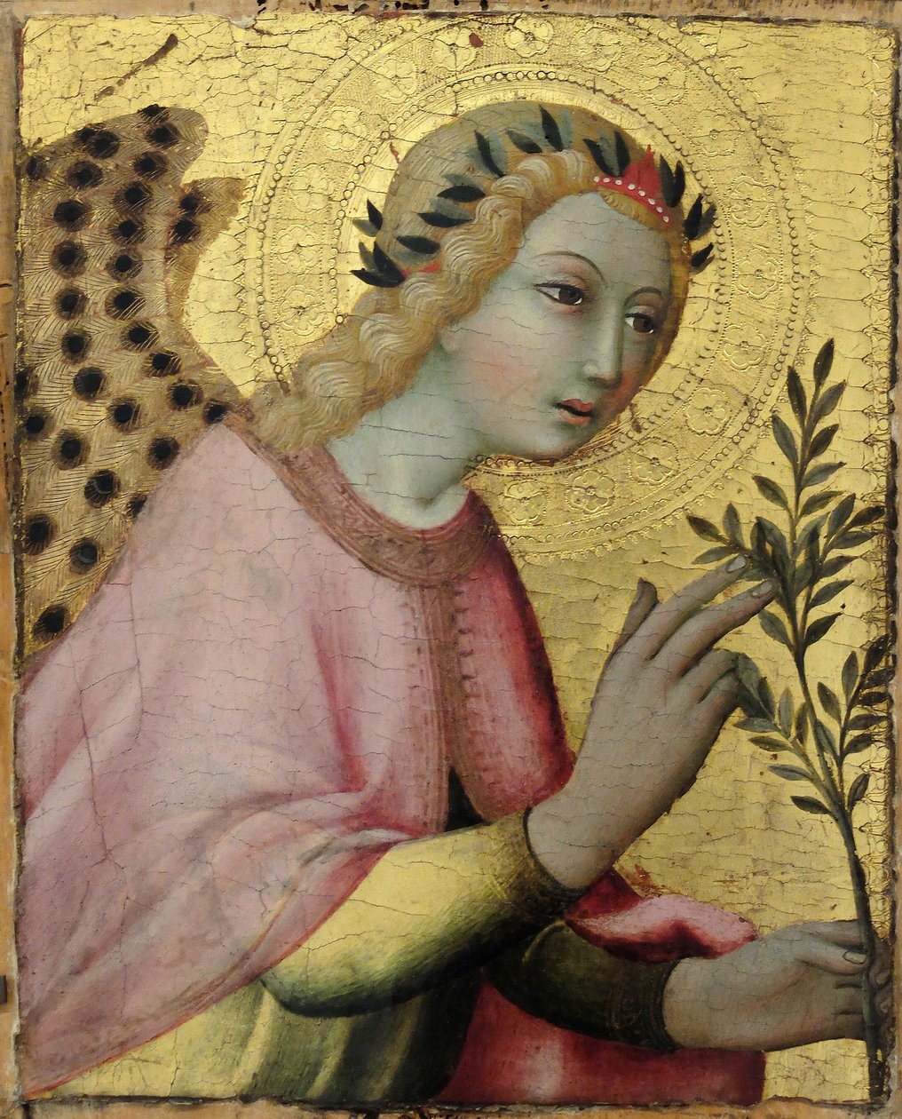 Bebådelsens ängel, detalj av Sano di Pietro