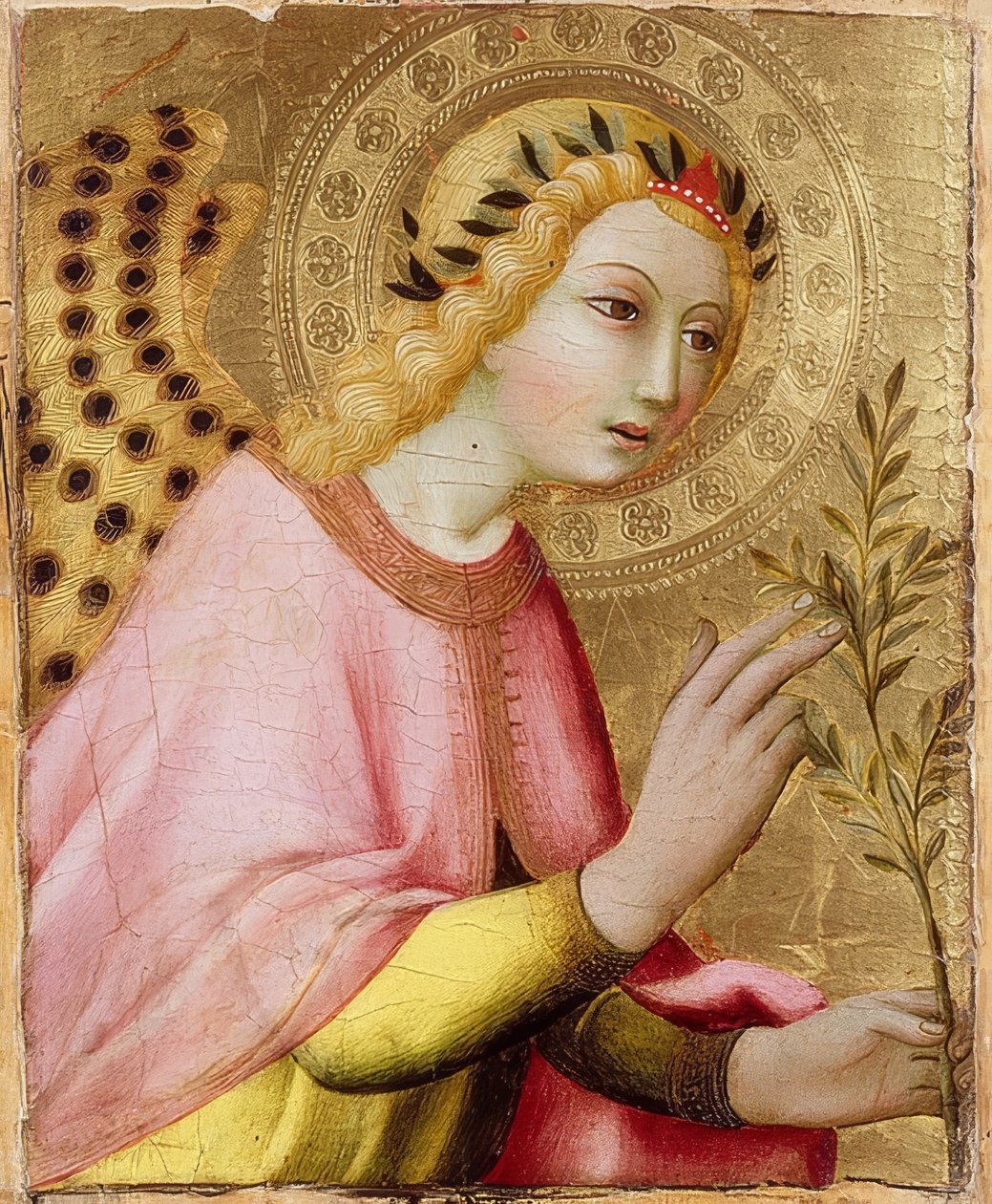 Ängeln vid tillkännagivandet. Omkring 1450-1500 av Sano di Pietro