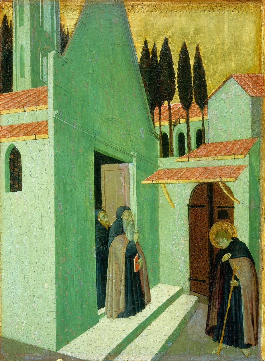 Saint Anthony lämnar sitt kloster, ca. 14301435 av Sano di Pietro