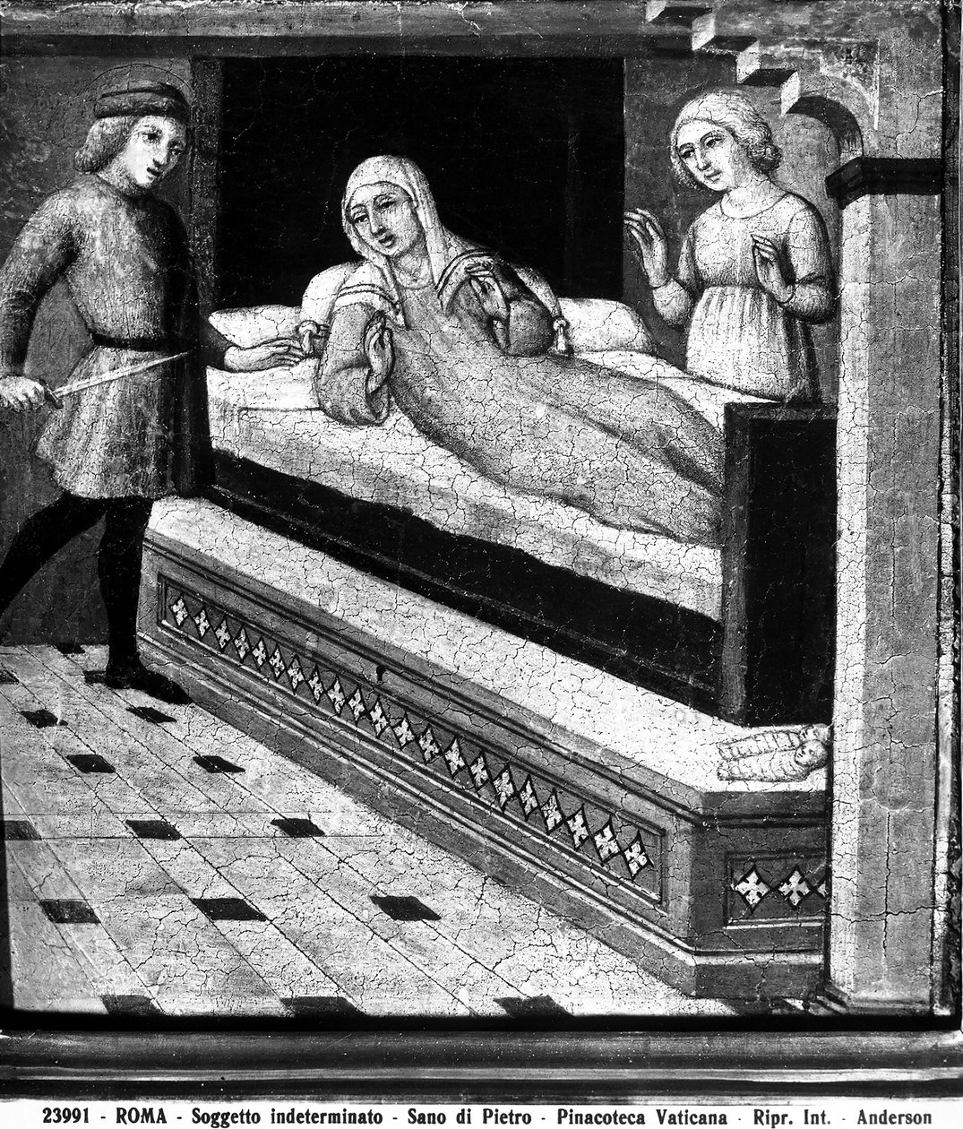 Dödfödd babymirakel, ca 1450 av Sano di Pietro