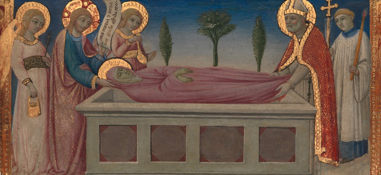 Begravningen av Saint Martha, ca. 1460-70. av Sano di Pietro