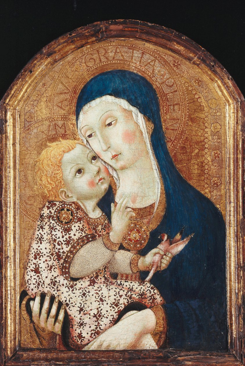 Madonnan och barnet av Sano di Pietro