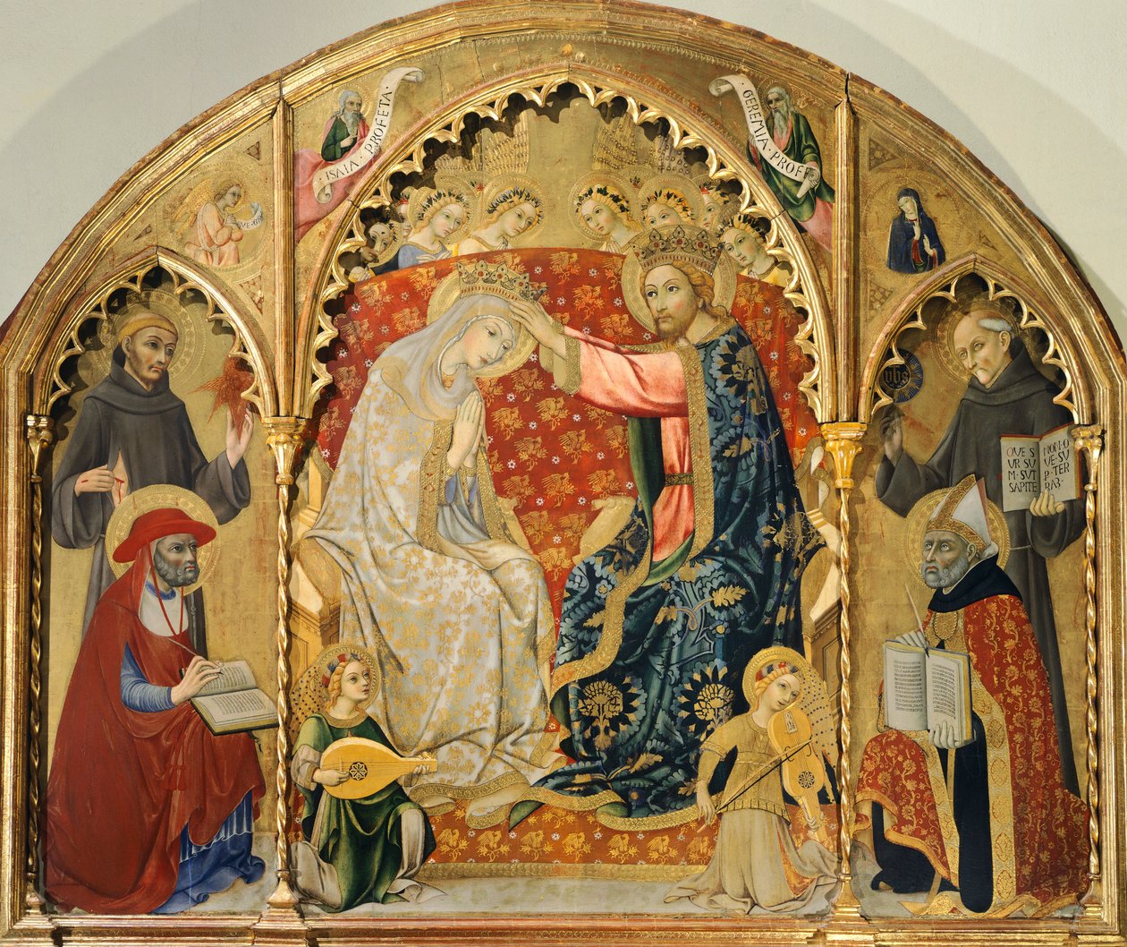 Jungfrukröning av Sano Di Pietro (1406-1481) av Sano di also Ansano di Pietro di Mencio Pietro