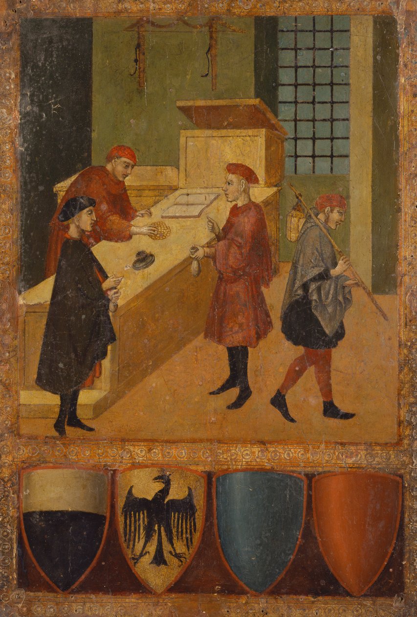 Ersättning till anställda i staden av Sano di also Ansano di Pietro di Mencio Pietro