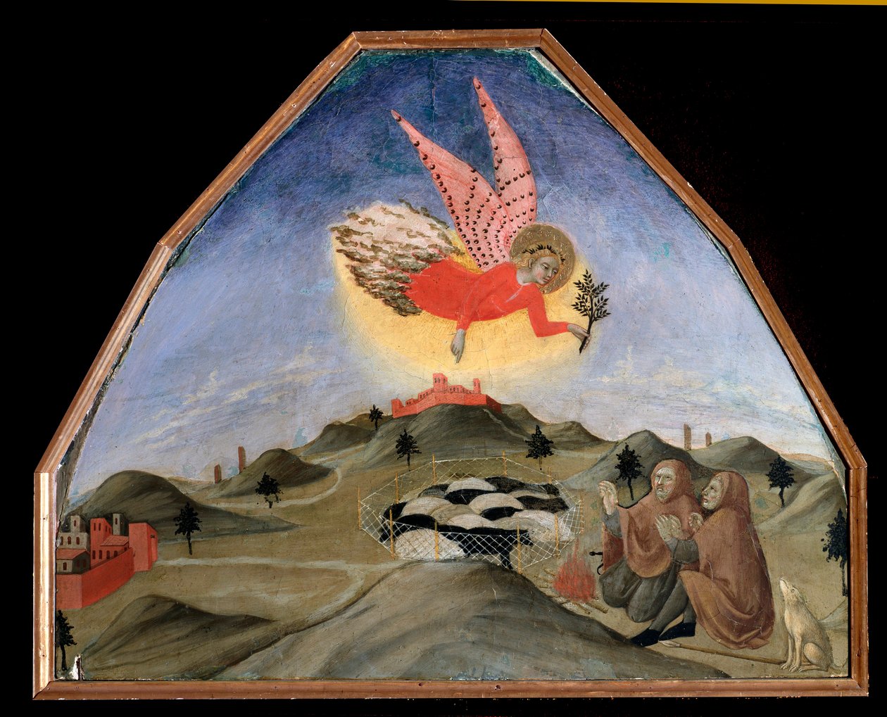 Bebådelsen till herdarna - Målning av Sano di also Ansano di Pietro di Mencio Pietro