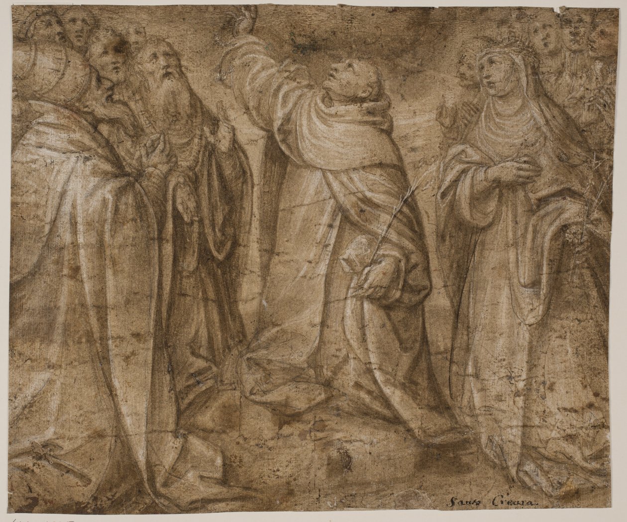Sts Dominic, Katarina av Siena och en grupp andra helgon av Sante Creara de Fochegioli
