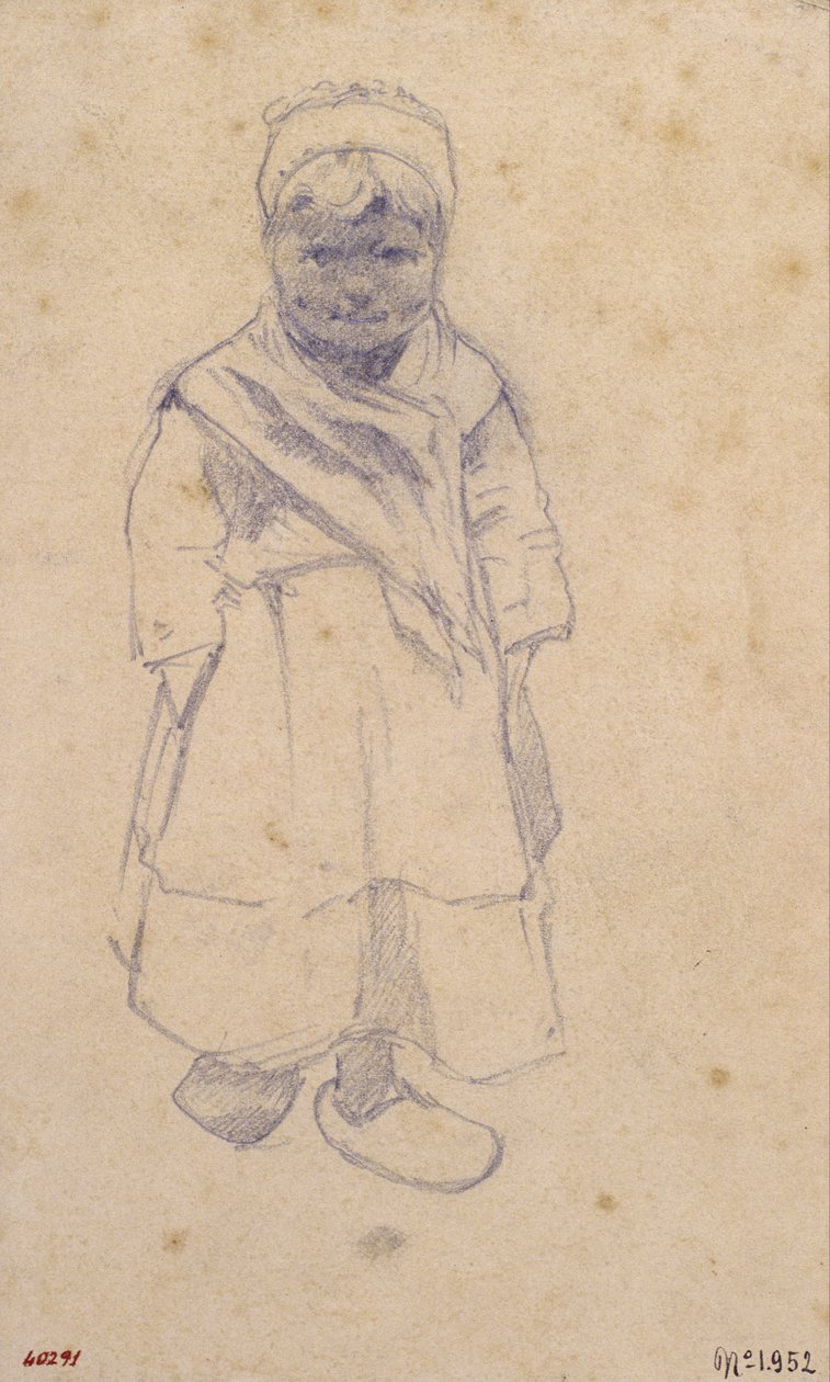 Girl with Clogs av Santiago Rusiñol