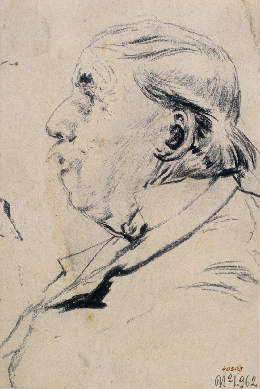 Head of an Old Man av Santiago Rusiñol