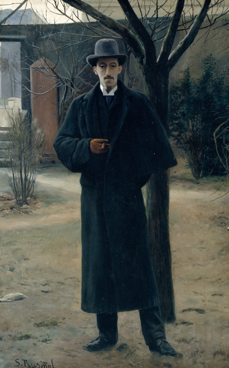 Portrait of Miquel Utrillo av Santiago Rusiñol