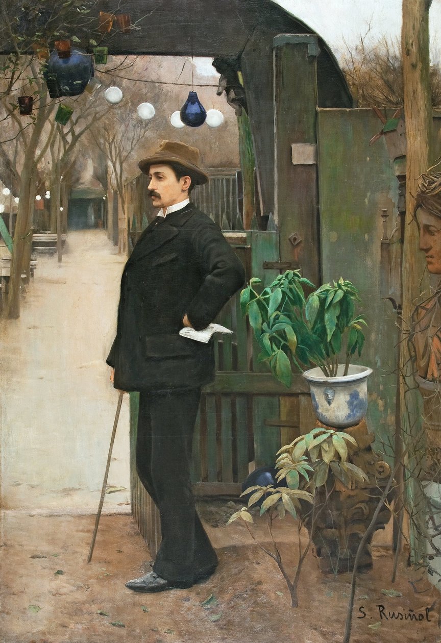Portrait of Miquel Utrillo av Santiago Rusiñol
