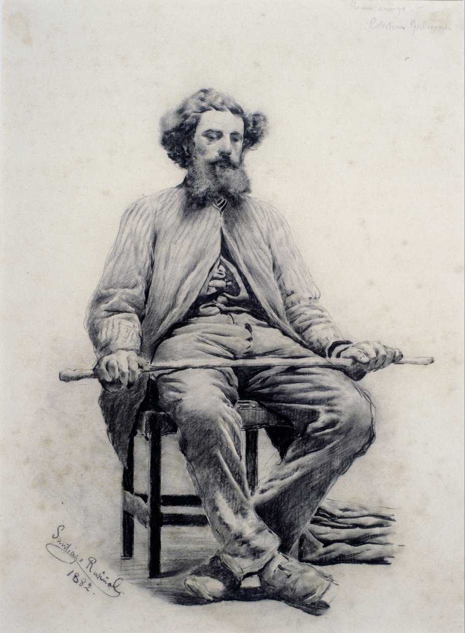 Seated Man av Santiago Rusiñol