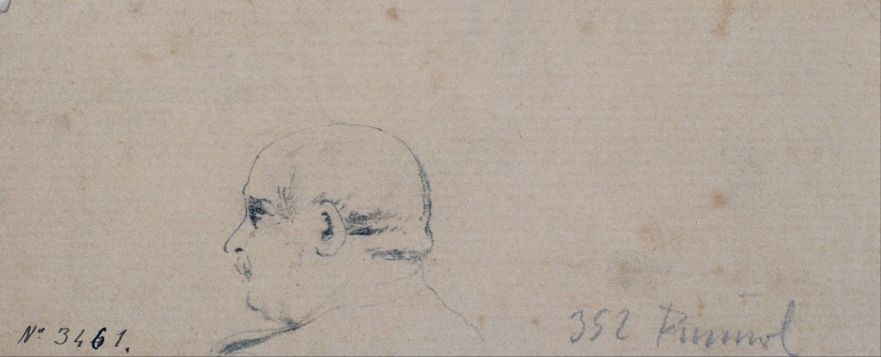 Study of a Male Head av Santiago Rusiñol